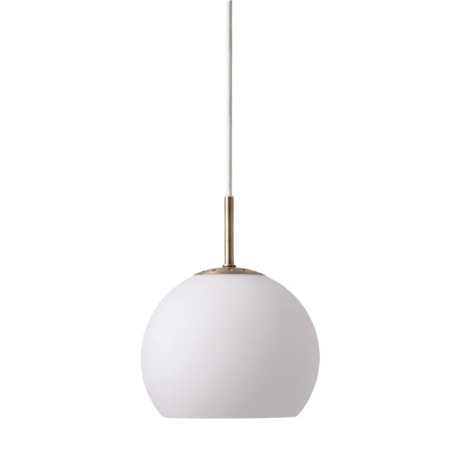 Lámpara colgante de cristal «Ball», de Benny Frandsen | Blanco