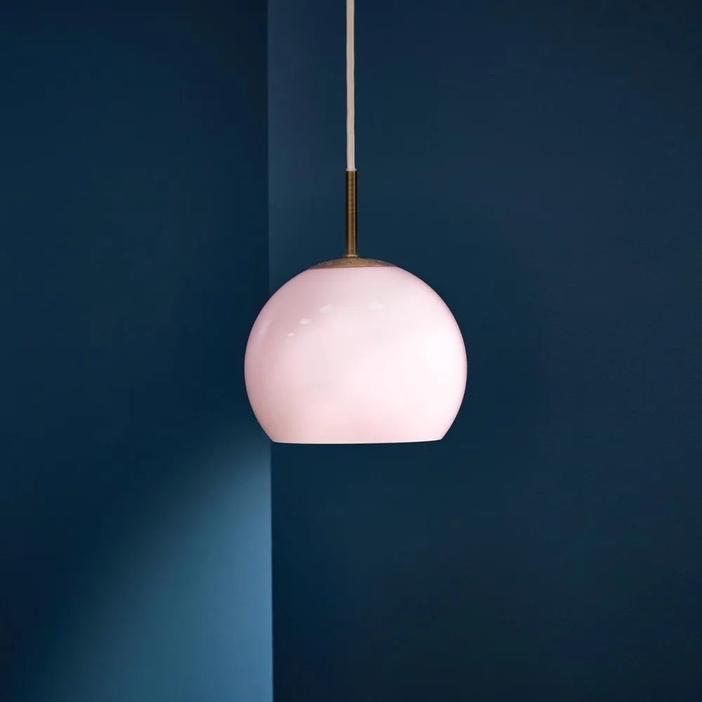 Suspension en verre Ball, Benny Frandsen | Rose- Image produit n°1