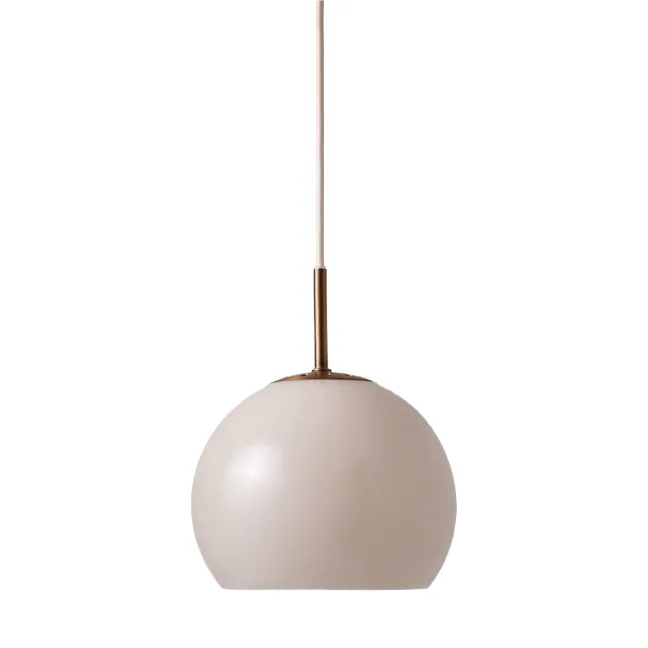 Lámpara colgante de cristal «Ball», de Benny Frandsen | Gris arena