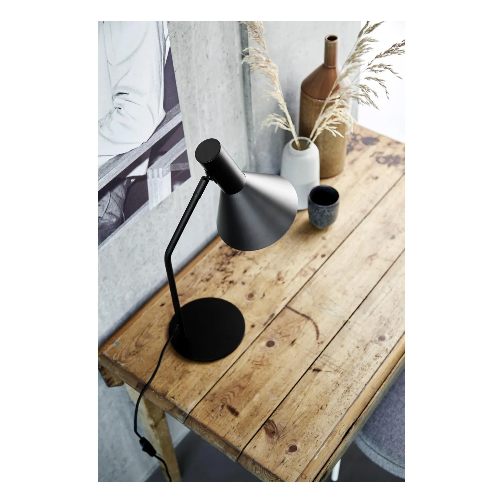 Lampe à poser Lyss, Toni Rie | Noir mat- Image produit n°1