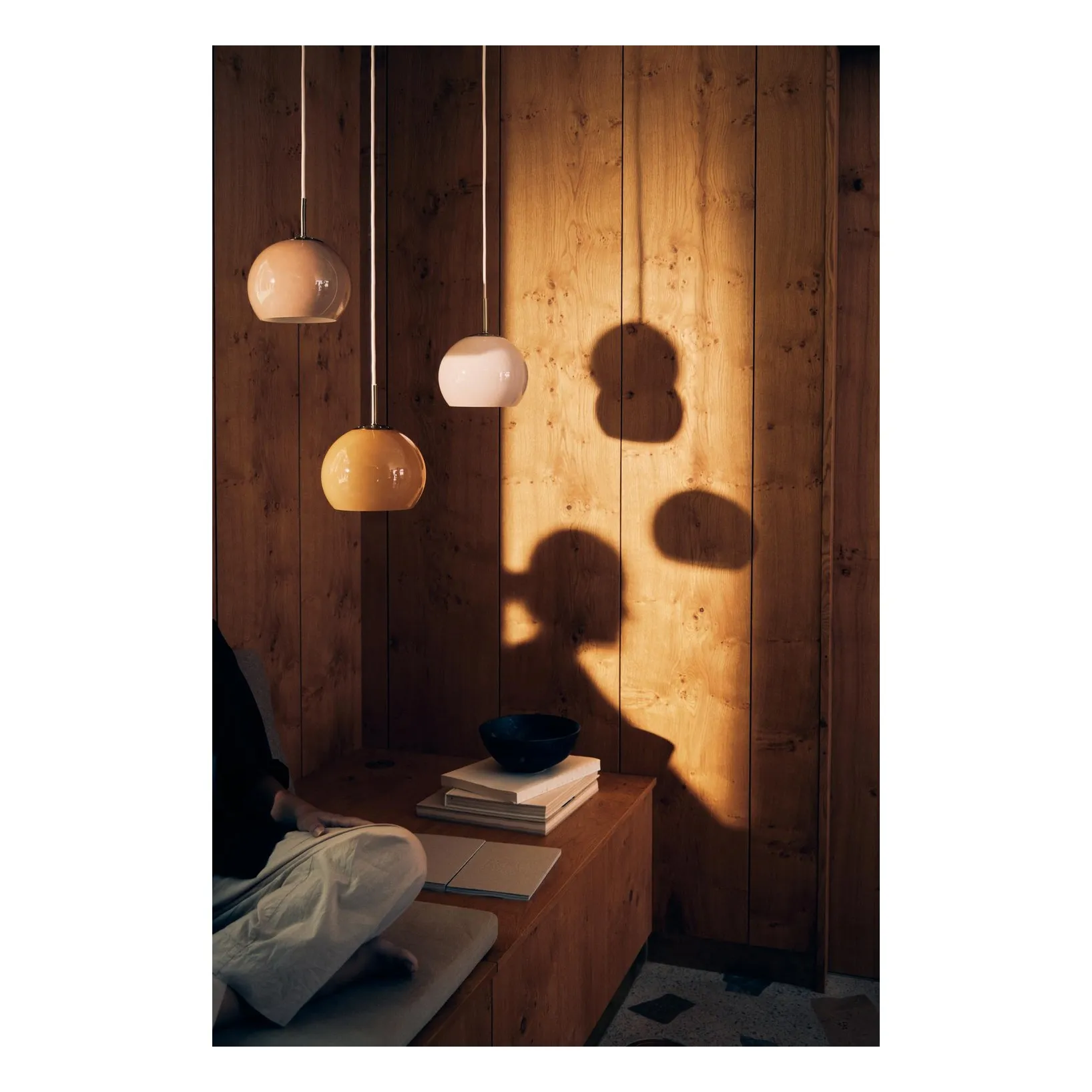 Suspension en verre Ball, Benny Frandsen | Rose- Image produit n°2