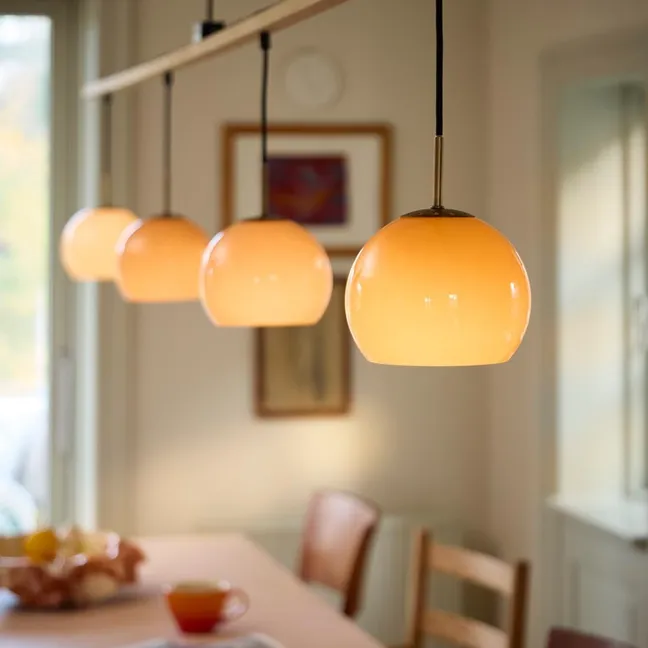 "Ball" Glass Pendant Light, Benny Frandsen | Amber