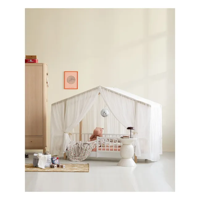 Tente pour lit Cabane Wood Original | Transparent