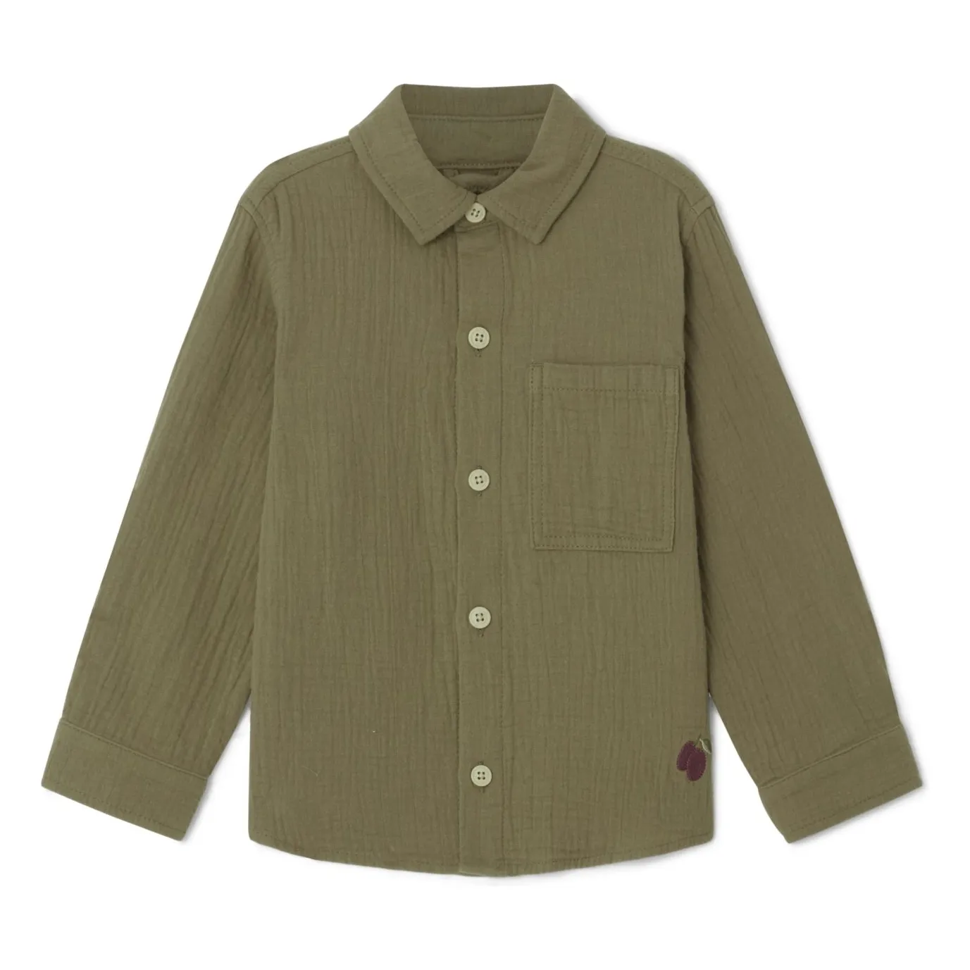 Garbo&Friends Olive Green Chiffon Shirt