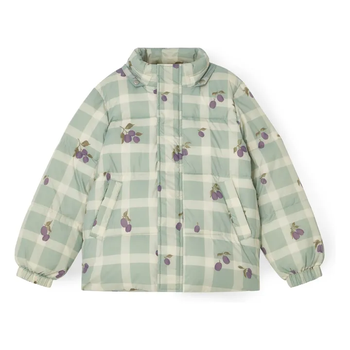 garbo&friends Karierte Daunenjacke Pflaumen Grün Smallable