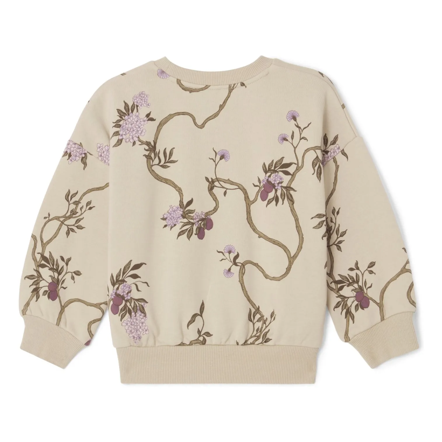 Garbo&Friends Off White Organic Cotton Arbre De Vie Sweatshirt