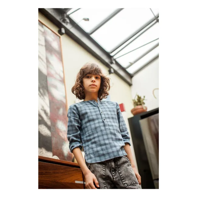 Kurta Zio a scacchi | Blu