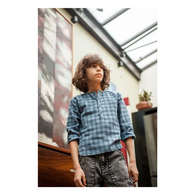 Kurta Zio a scacchi | Blu