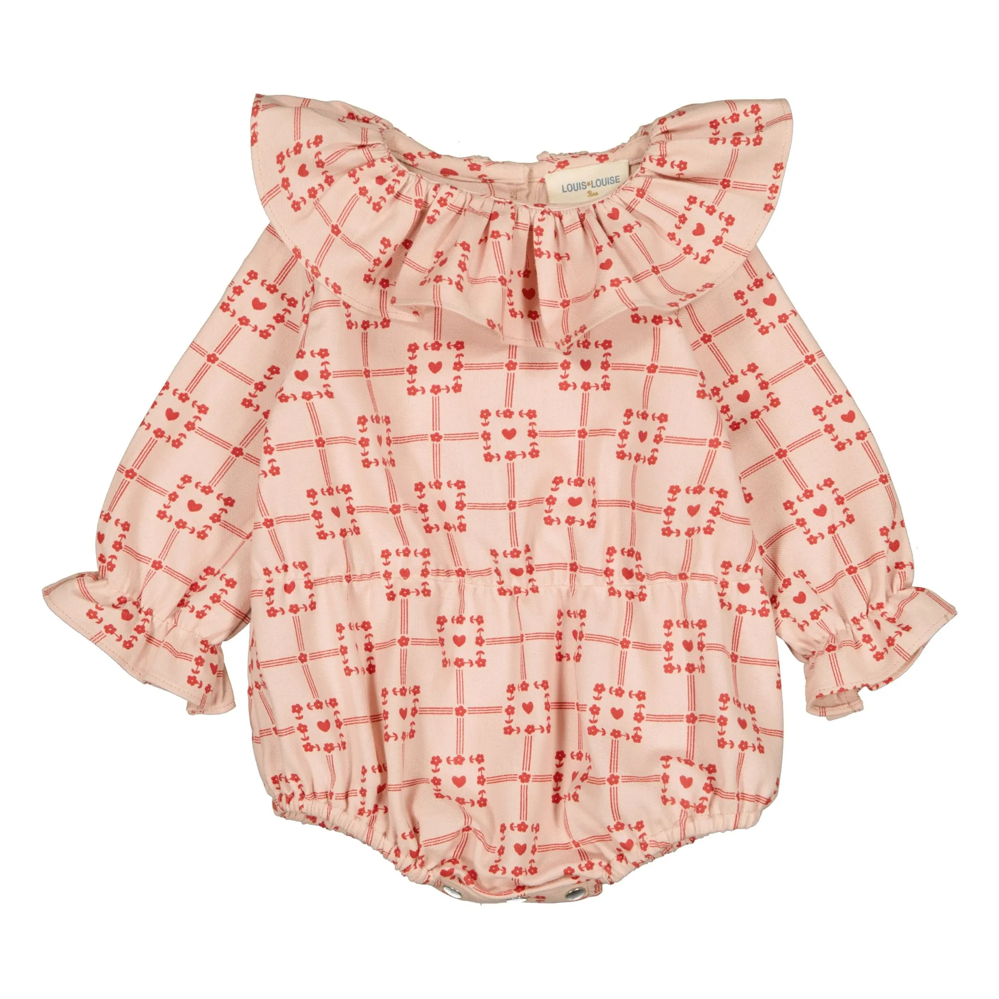 Louis Louise Pink Melissa Carreaux Cœurs Romper