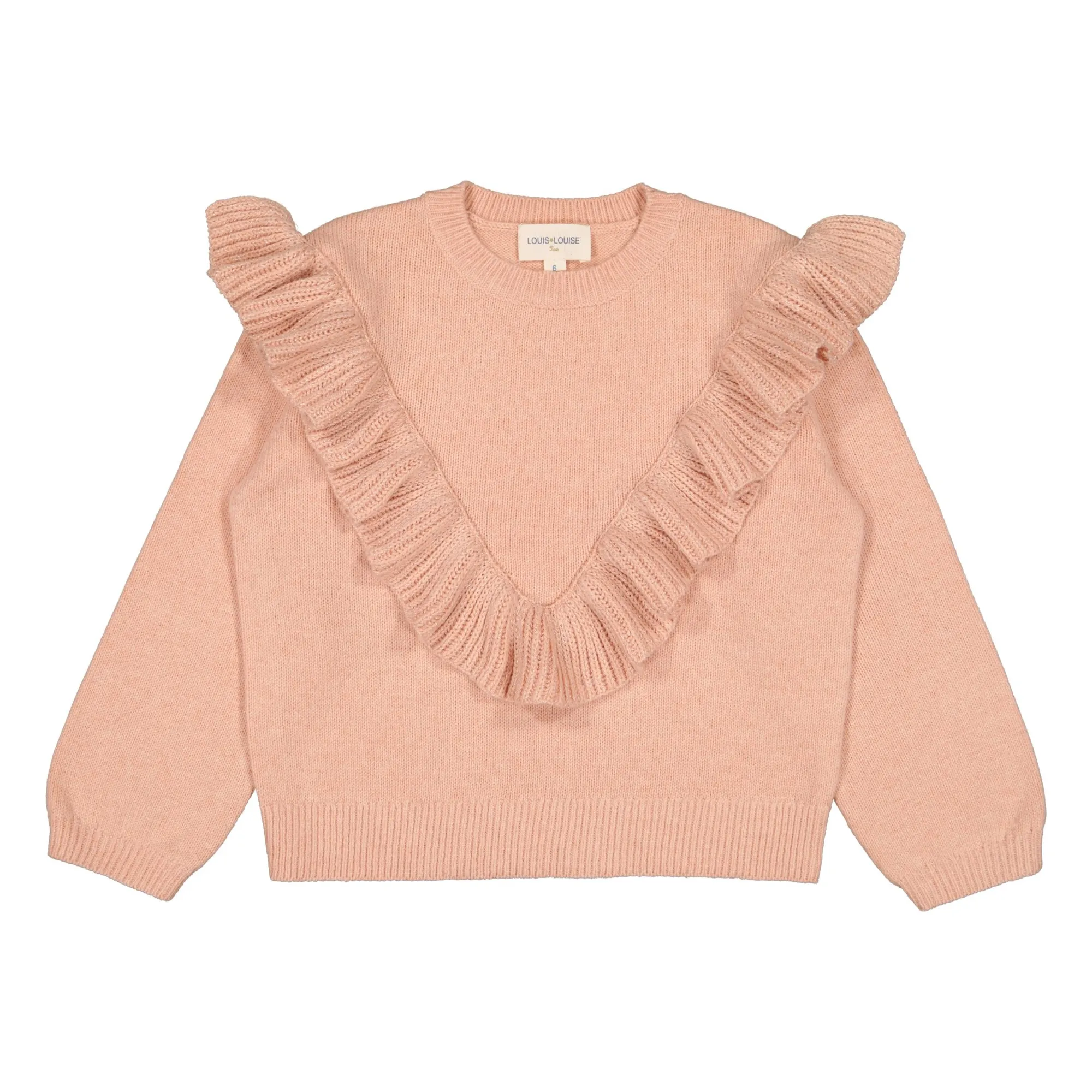 Louis Louise Pink Pavlova Ruffle Sweater