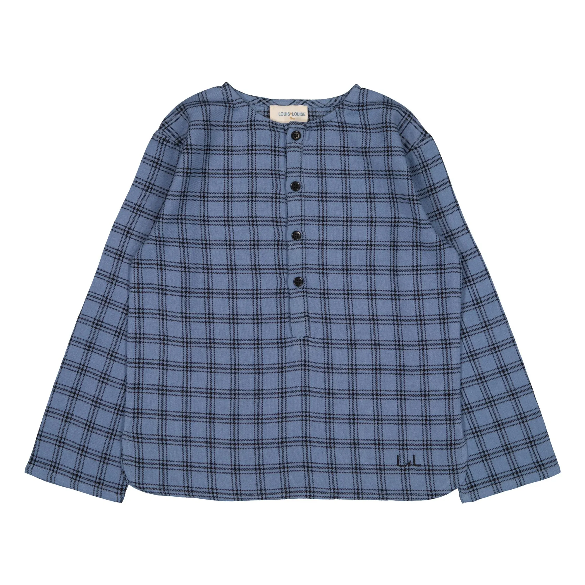 Louis Louise Blue Kurta Checkered Uncle