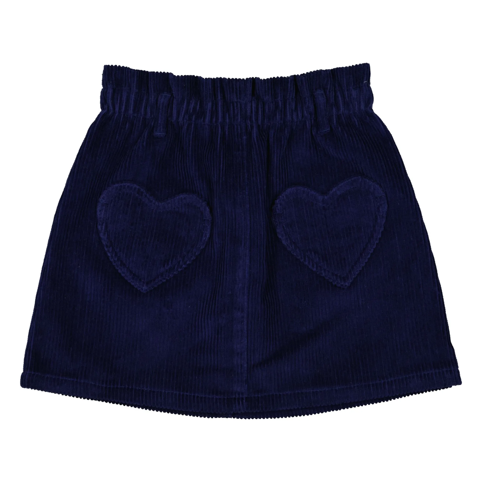 Louis Louise Indigo Blue Schoola Skirt Corduroy Hearts