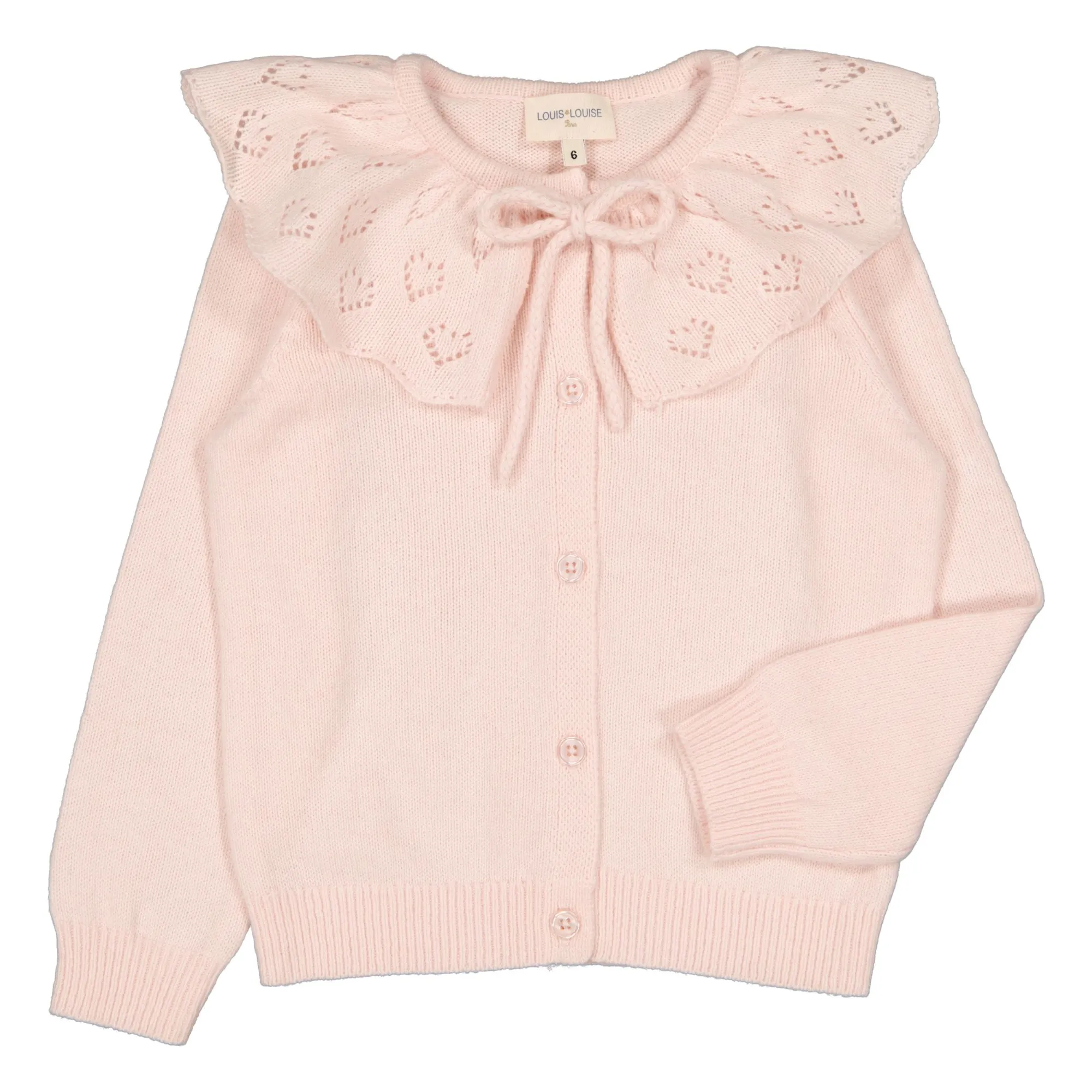 Louis Louise Pale Pink Jaya Open Neck Cardigan