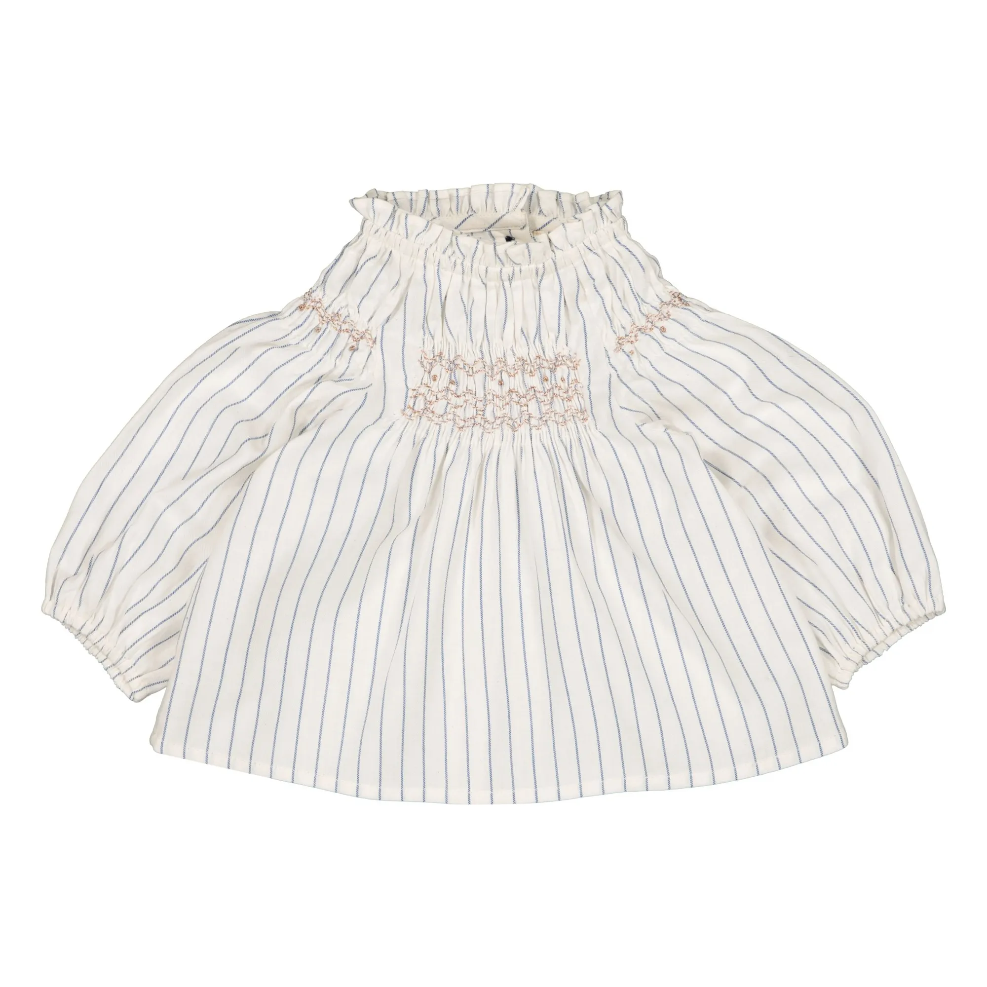 Louis Louise Off White Odessa Smock Striped Blouse