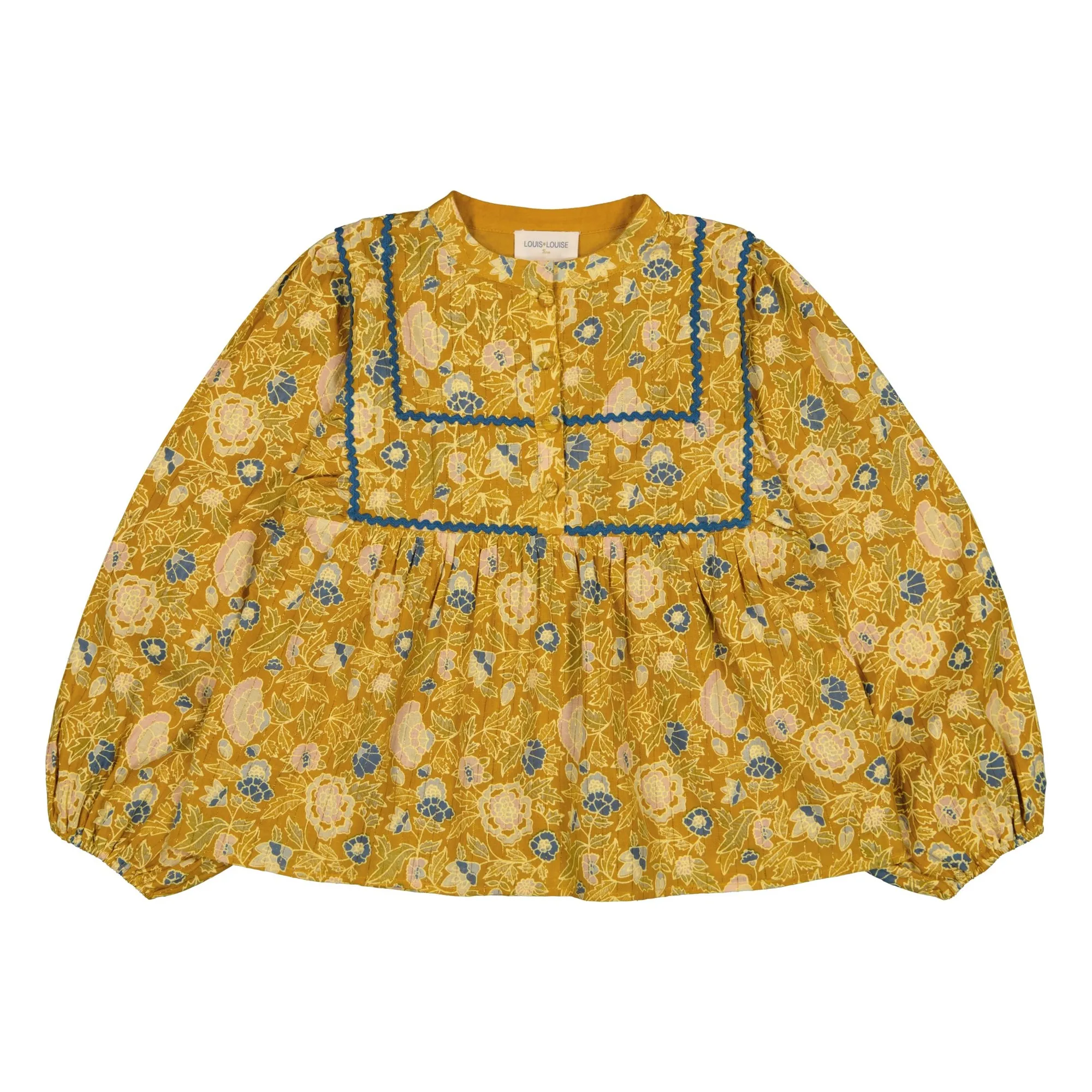 Louis Louise Yellow Danae Fleurie Lurex Blouse