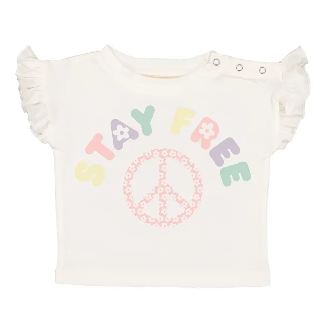 T-shirt Nao Stay Free | Blanc