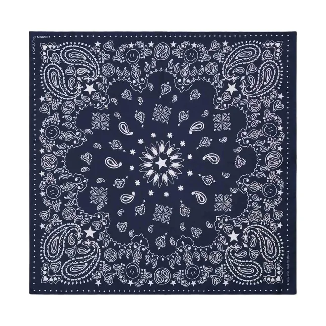 Bandana Small Etoile Soie | Bleu marine