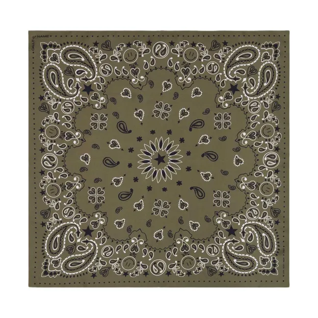 Bandana Small Etoile Soie | Kaki