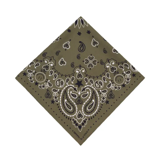 Bandana Small Etoile Soie | Kaki