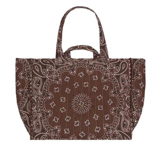 Maxi Cabas Carry Your Luck Coton | Marron