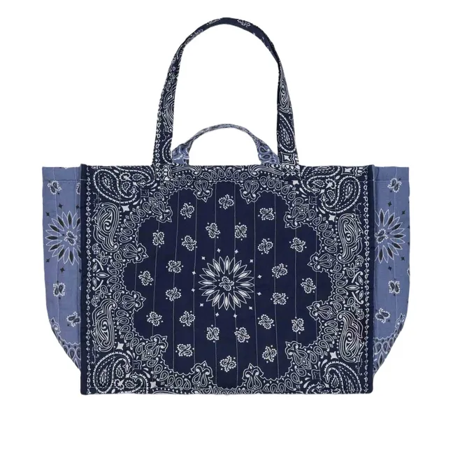Maxi Cabas Love Coton | Chambray Bleu