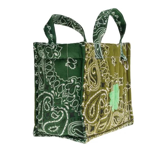 Mini Cabas Trèfle Coton | Vert