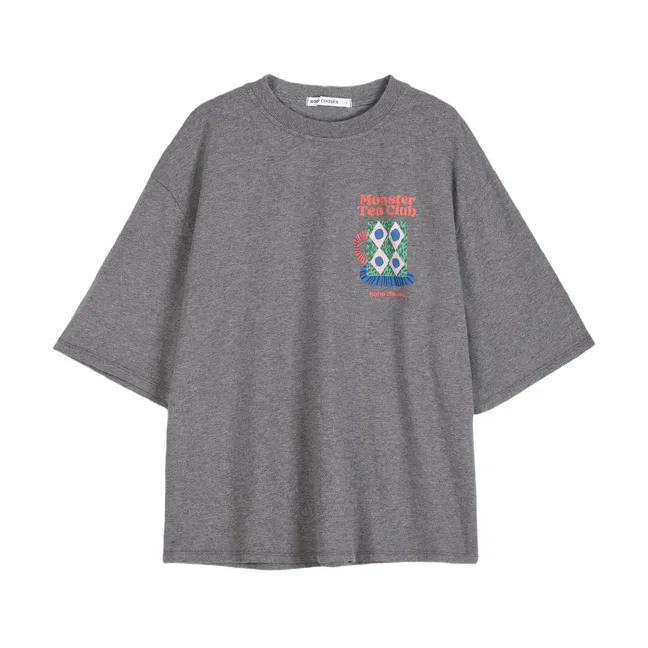 T-shirt Monster Mug Coton | Gris chiné
