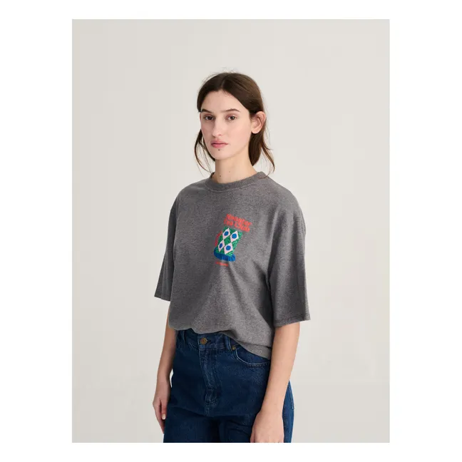T-shirt Monster Mug Coton | Gris chiné