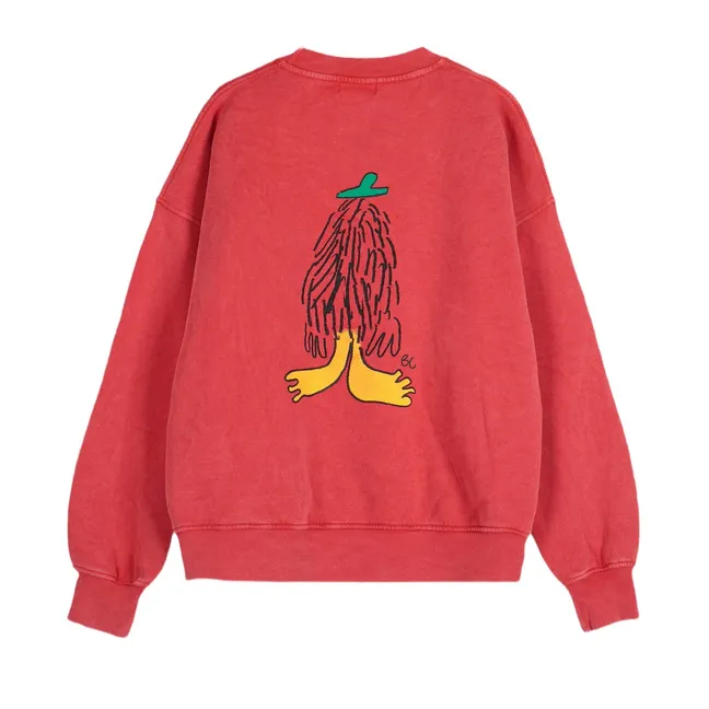 Sweat Hidden Monster Coton Bio | Rouge