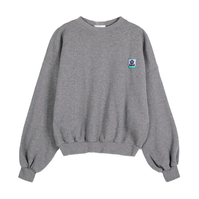 Sweat Tag Relaxed Coton Bio | Gris chiné