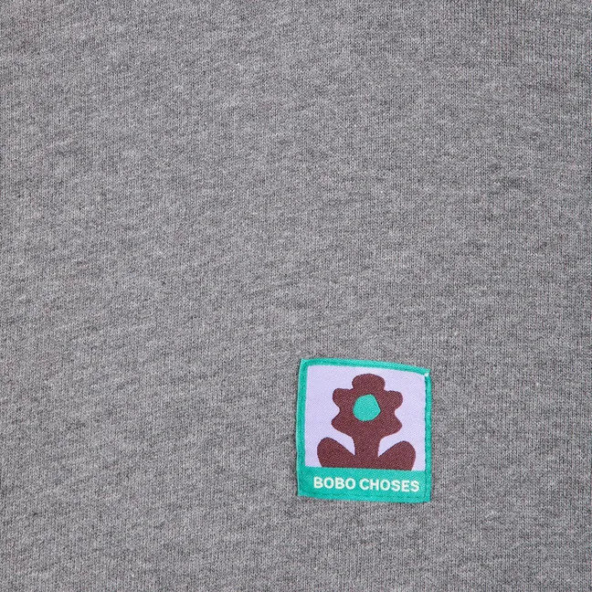 Sweat Tag Relaxed Coton Bio | Gris chiné