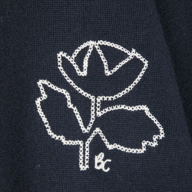Cardigan Vibrant Flower | Bleu marine