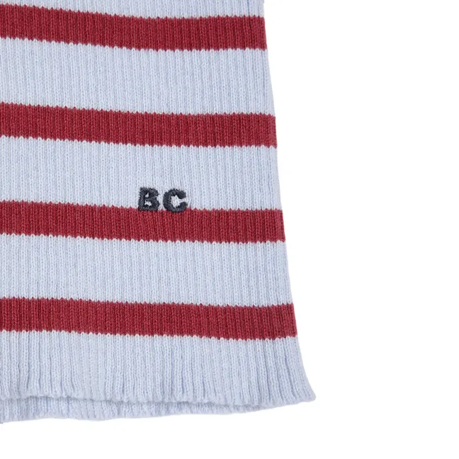 Pull Rayures Coton Bio et Laine Mérinos | Bleu ciel