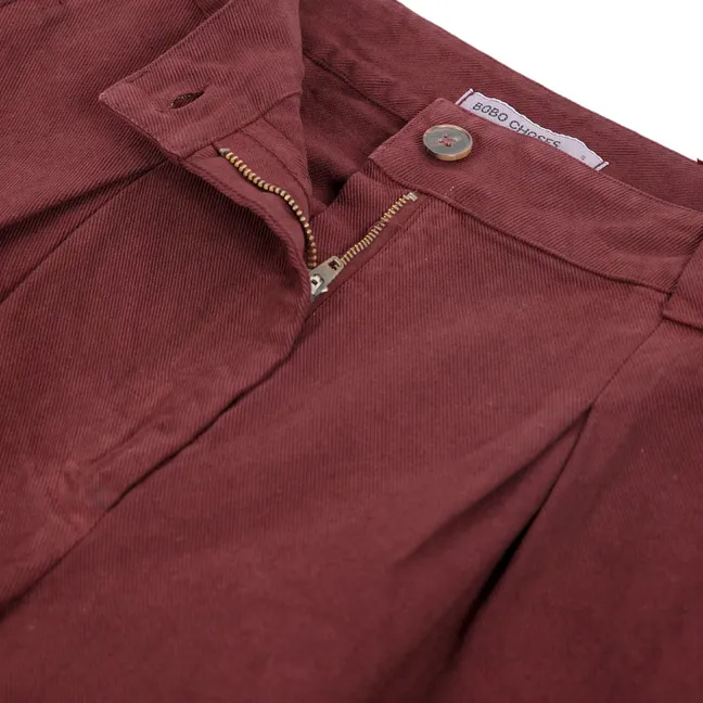 Pantalon Wide-Leg Coton | Marron foncé