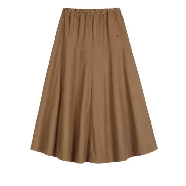 Jupe Evasée Coton Bio | Kaki