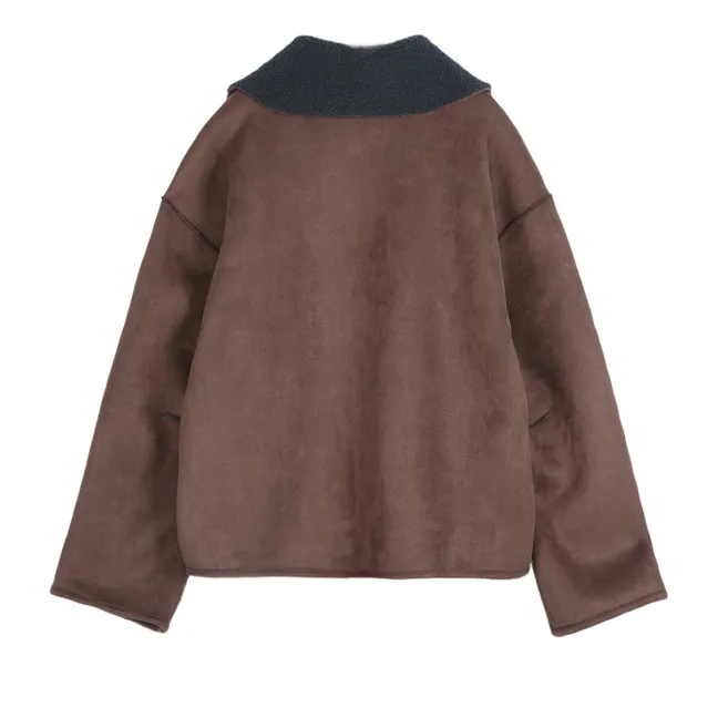 Veste Réversible Soft Sherpa | Marron foncé