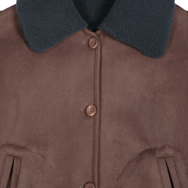 Veste Réversible Soft Sherpa | Marron foncé