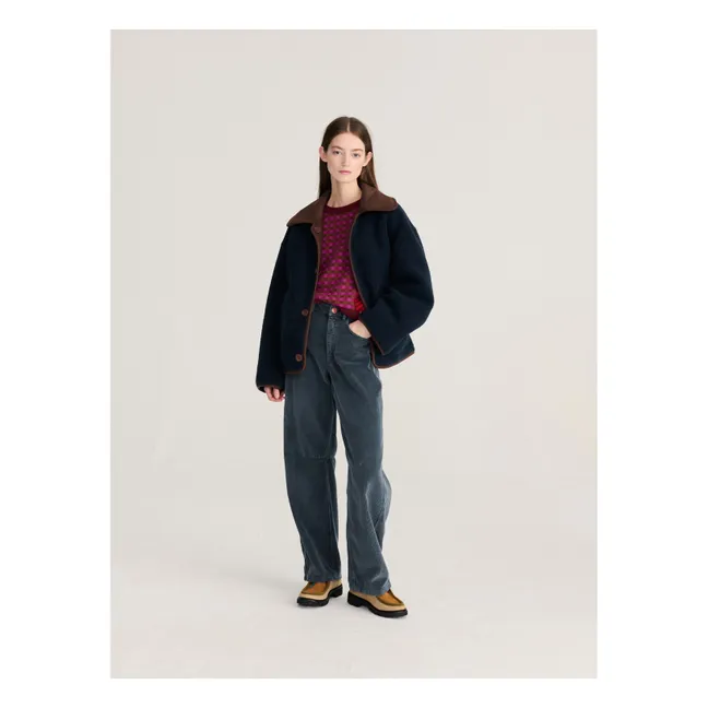 Veste Réversible Soft Sherpa | Marron foncé