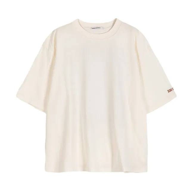 T-shirt Dark Flower Coton Bio | Blanc