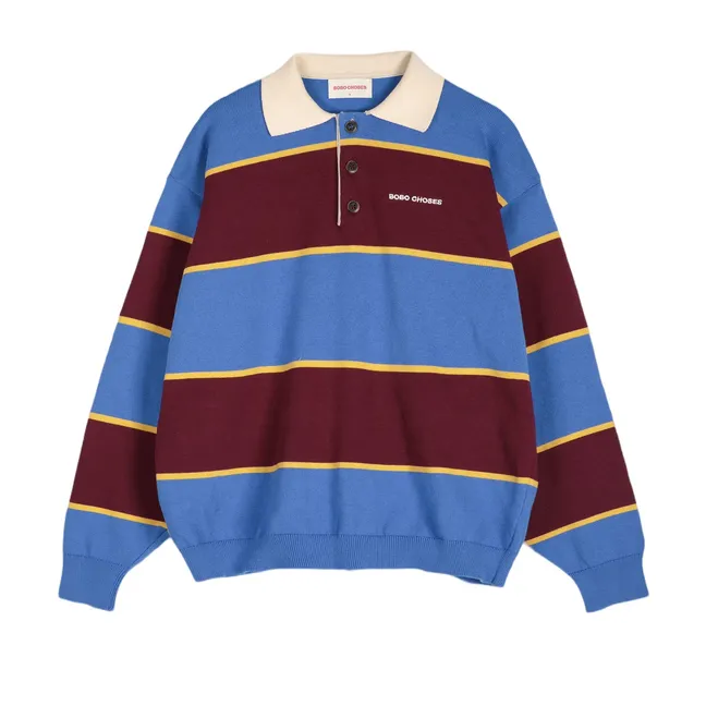 Sweat Polo Coton Bio | Bleu