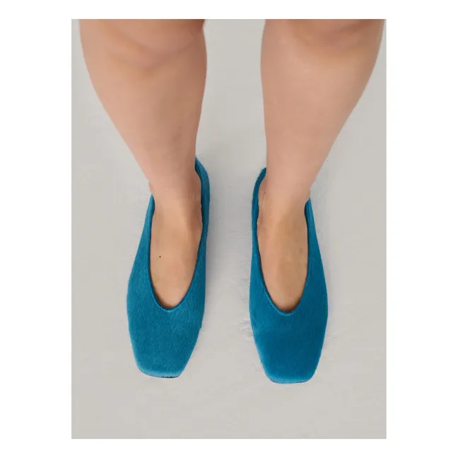 Ballerines Cuir | Bleu de Prusse