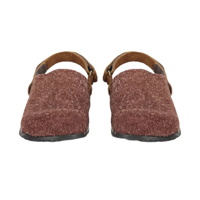 Sabots Garden Furry Cuir | Marron foncé