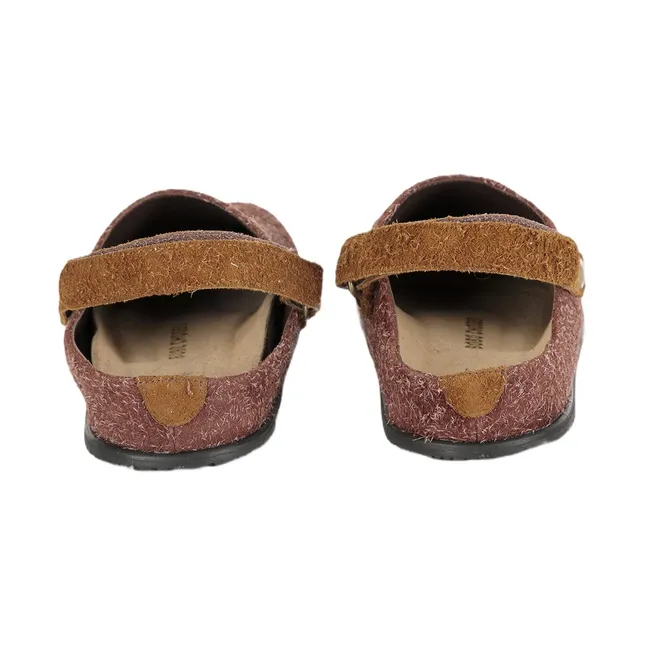 Sabots Garden Furry Cuir | Marron foncé