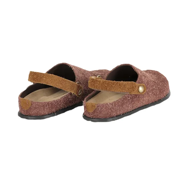 Sabots Garden Furry Cuir | Marron foncé