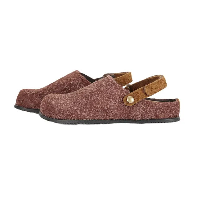 Sabots Garden Furry Cuir | Marron foncé