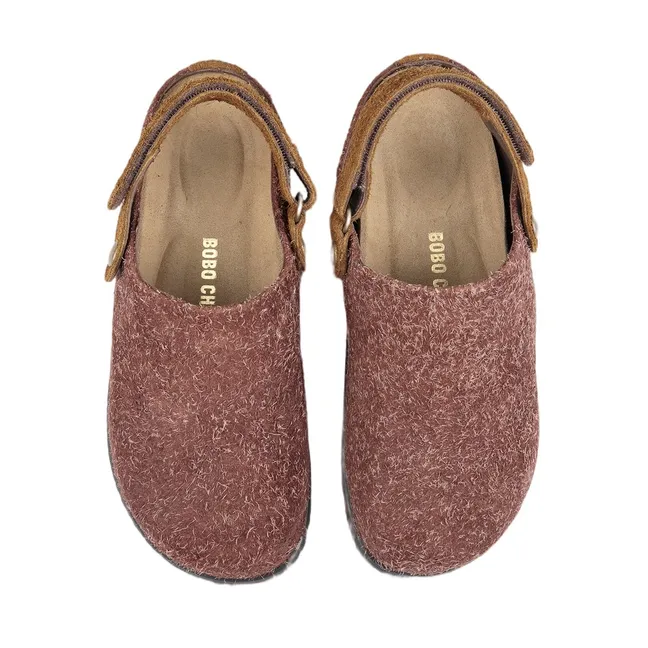 Sabots Garden Furry Cuir | Marron foncé