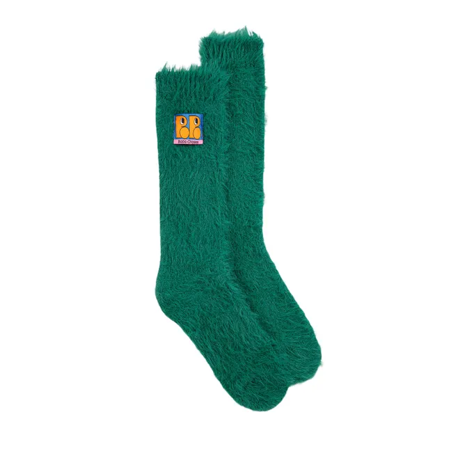 Chaussettes Tag Furry | Vert forêt