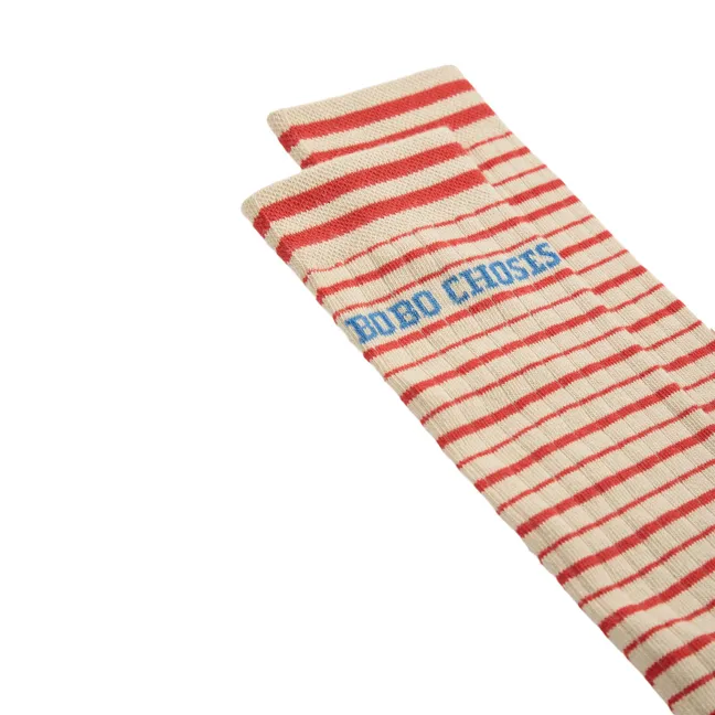 Chaussettes Rayures Coton Bio | Ecru