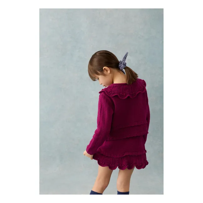 Soor Ploom - Erma Checked Merino Wool Skirt - Ecru | Smallable