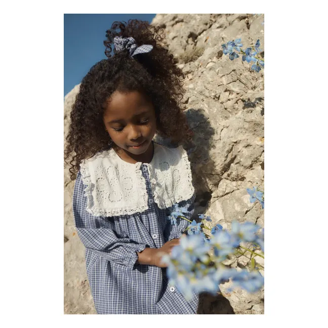 Chouchou Chloe Carreaux | Bleu